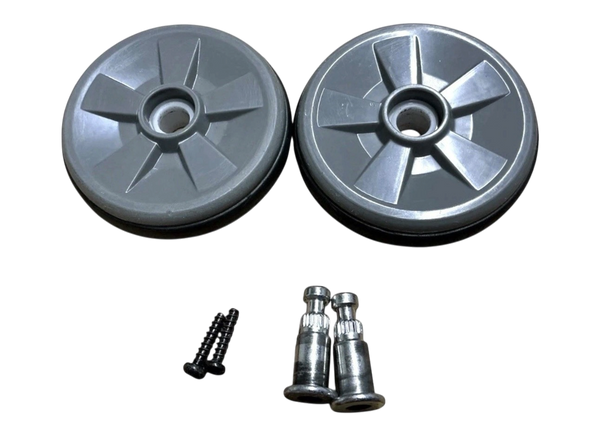 Two Shark NV602UK NV602UKT floor brush wheels with fixing screws