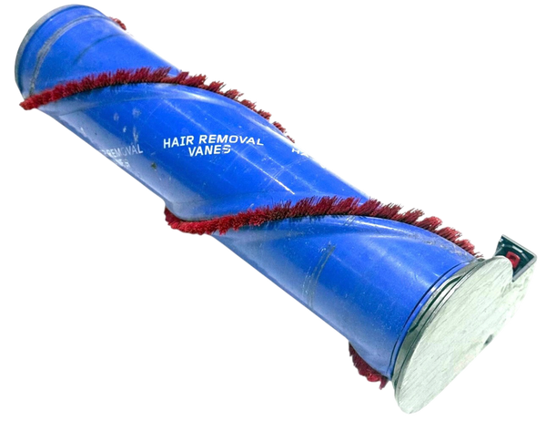 Dyson Ball Animal UP32 UP34 brush bar roller, blue with red bristles, flat view