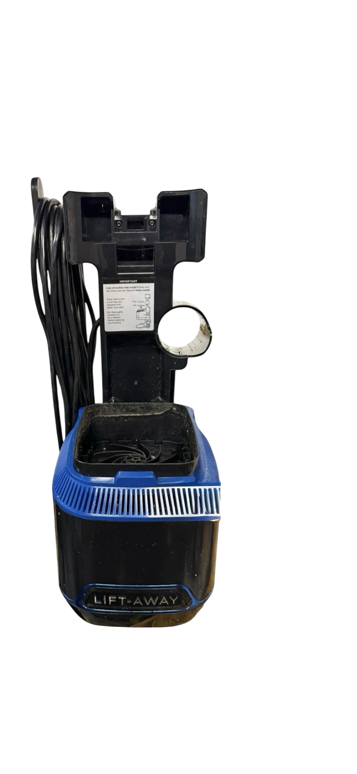 Shark NV602UK Lift-Away main body with motor and cable, blue