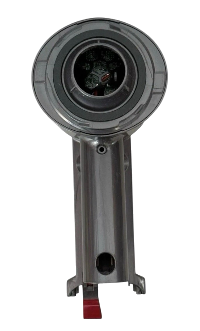 Dyson V8 SV10 SV25 main motor, body and trigger handle, view of the round motor opening