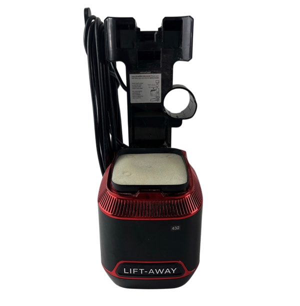 Shark NV602UKT Lift-Away main body with motor and cable, red, front view