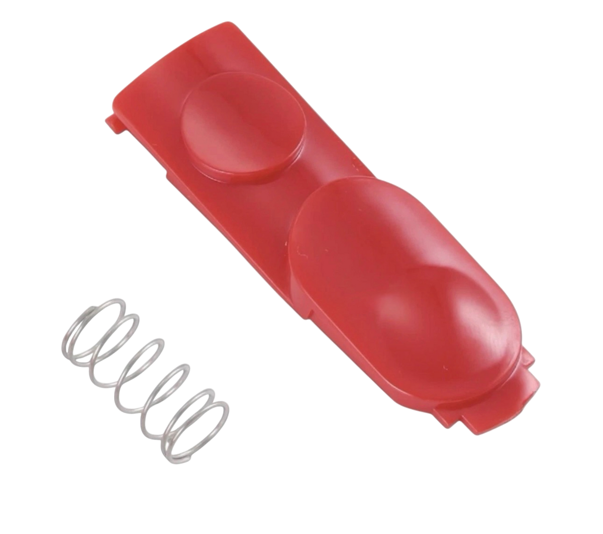 Genuine Dyson red quick release bin latch button and spring, refurbished