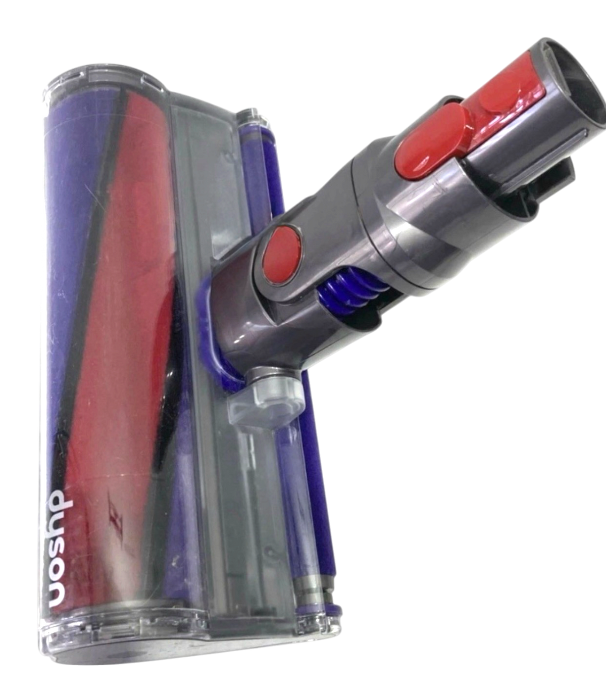 Dyson hard floor fluffy brush motorhead 966489-11, with neck, top view